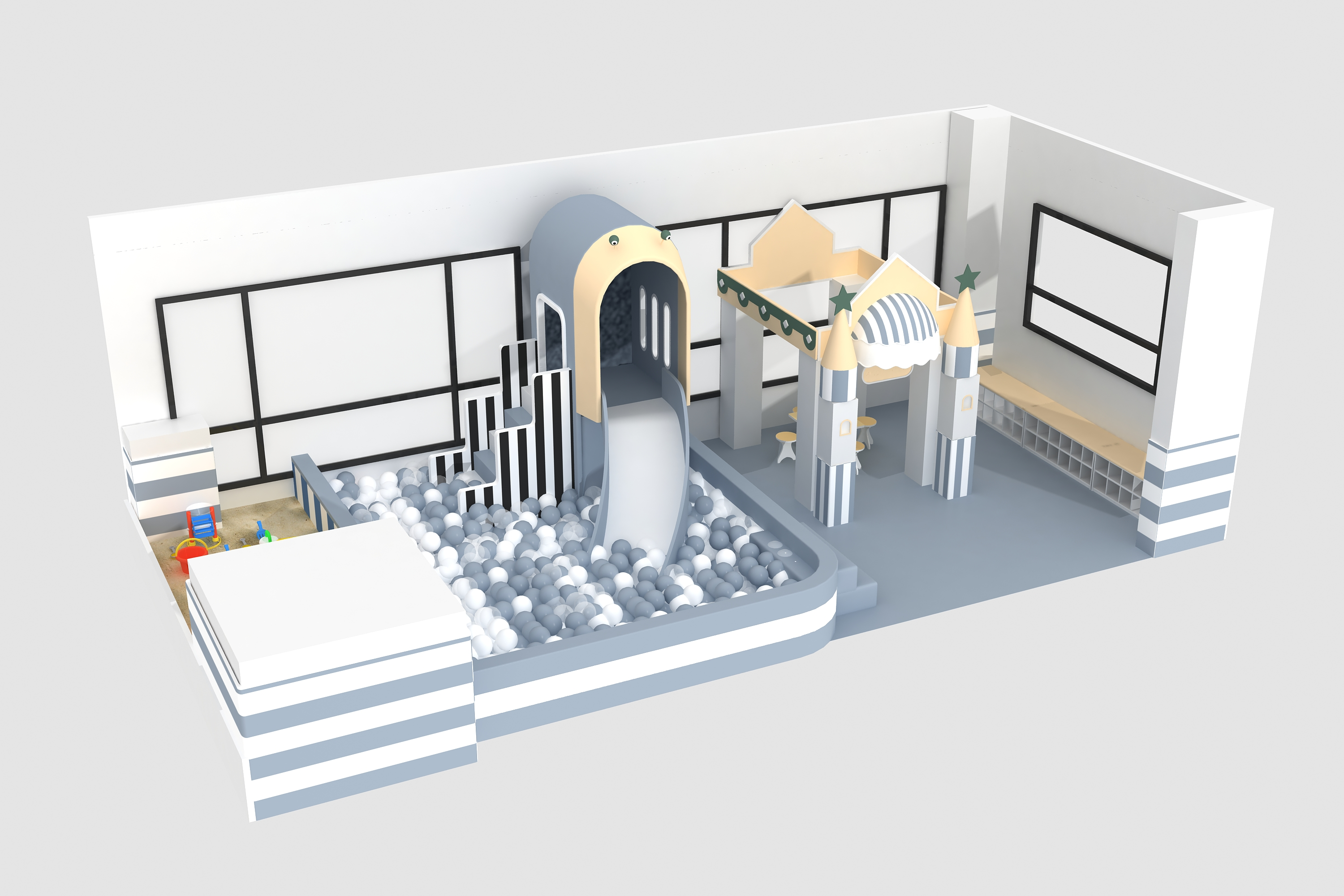 Playground indoor clássico forte impertinente HD220723-5